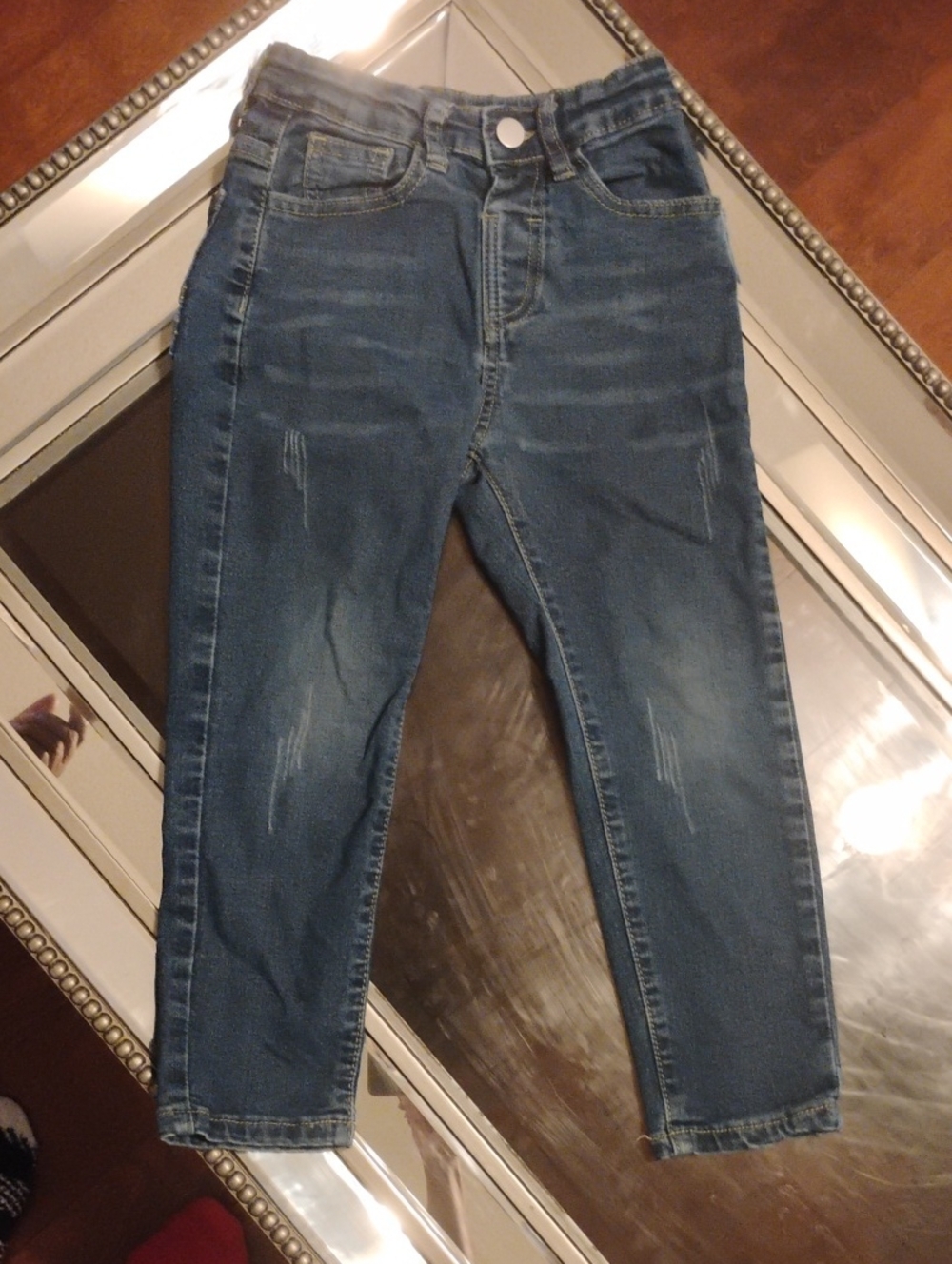 SHEIN Kids Skinny Jeans in Denim Blue